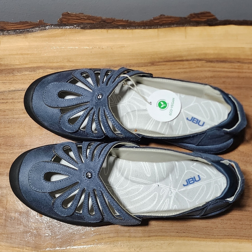 JBU Jambu Women’s 9M Blue Pearl Eco Vegan Slip-On Shoes Ballet Flat